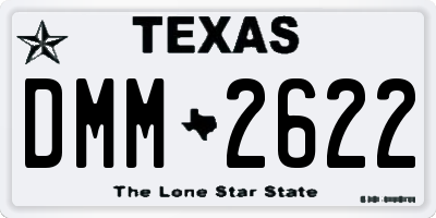 TX license plate DMM2622