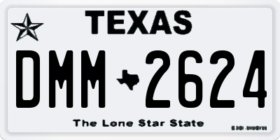 TX license plate DMM2624