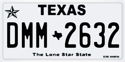 TX license plate DMM2632