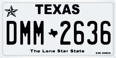 TX license plate DMM2636