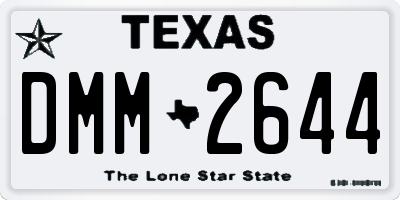 TX license plate DMM2644