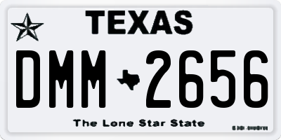 TX license plate DMM2656