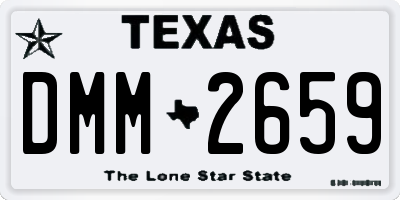 TX license plate DMM2659