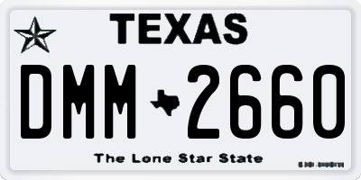 TX license plate DMM2660
