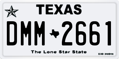 TX license plate DMM2661