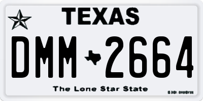 TX license plate DMM2664