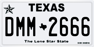 TX license plate DMM2666