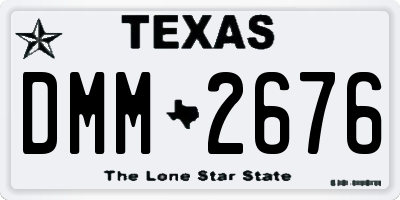 TX license plate DMM2676