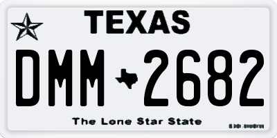 TX license plate DMM2682