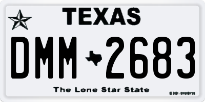 TX license plate DMM2683