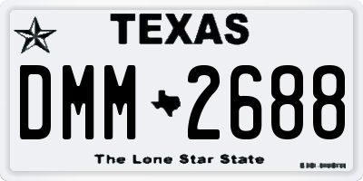 TX license plate DMM2688
