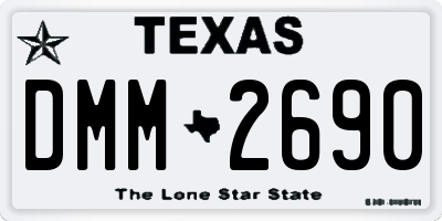 TX license plate DMM2690