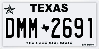 TX license plate DMM2691