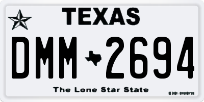 TX license plate DMM2694
