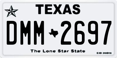 TX license plate DMM2697