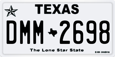TX license plate DMM2698