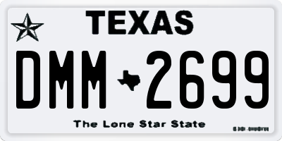 TX license plate DMM2699