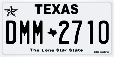 TX license plate DMM2710