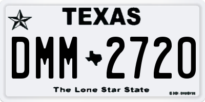 TX license plate DMM2720
