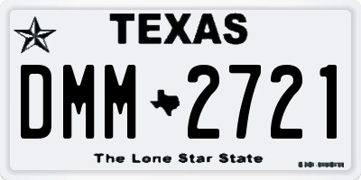 TX license plate DMM2721