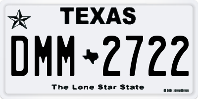 TX license plate DMM2722