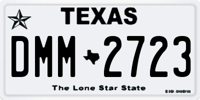 TX license plate DMM2723