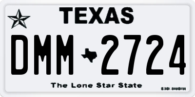 TX license plate DMM2724