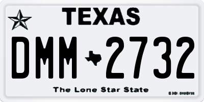 TX license plate DMM2732