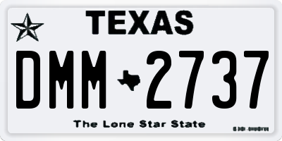 TX license plate DMM2737
