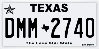 TX license plate DMM2740