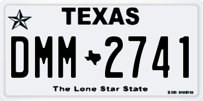 TX license plate DMM2741