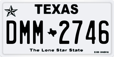 TX license plate DMM2746