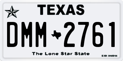 TX license plate DMM2761