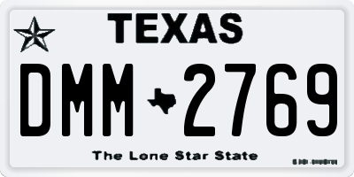 TX license plate DMM2769