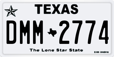TX license plate DMM2774