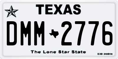 TX license plate DMM2776