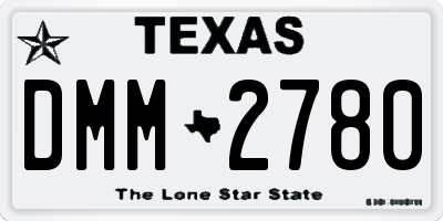 TX license plate DMM2780