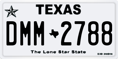 TX license plate DMM2788