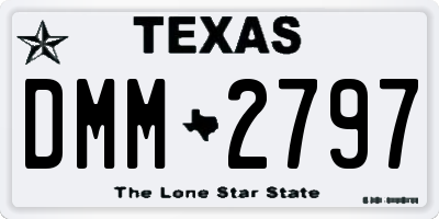 TX license plate DMM2797