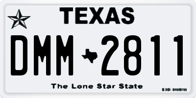 TX license plate DMM2811