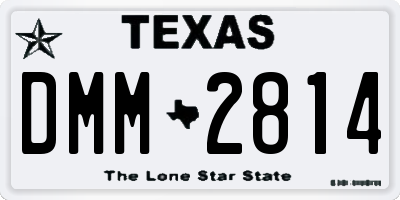 TX license plate DMM2814