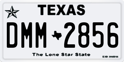 TX license plate DMM2856