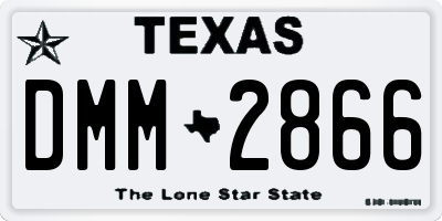 TX license plate DMM2866