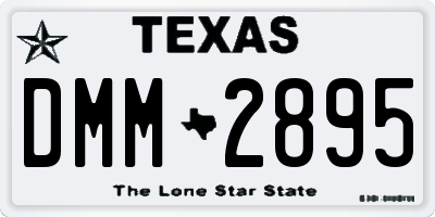 TX license plate DMM2895