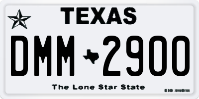 TX license plate DMM2900