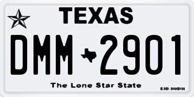 TX license plate DMM2901