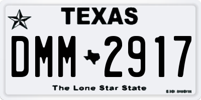 TX license plate DMM2917