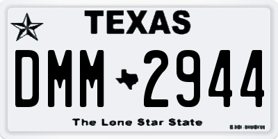 TX license plate DMM2944
