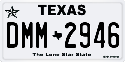 TX license plate DMM2946