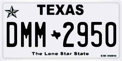 TX license plate DMM2950